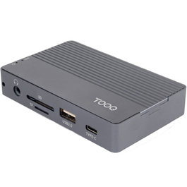Tooq Docking USB Tipo-C TQE-2242G con Ranura SSD M.2 y Hub 10 en 1 Gris